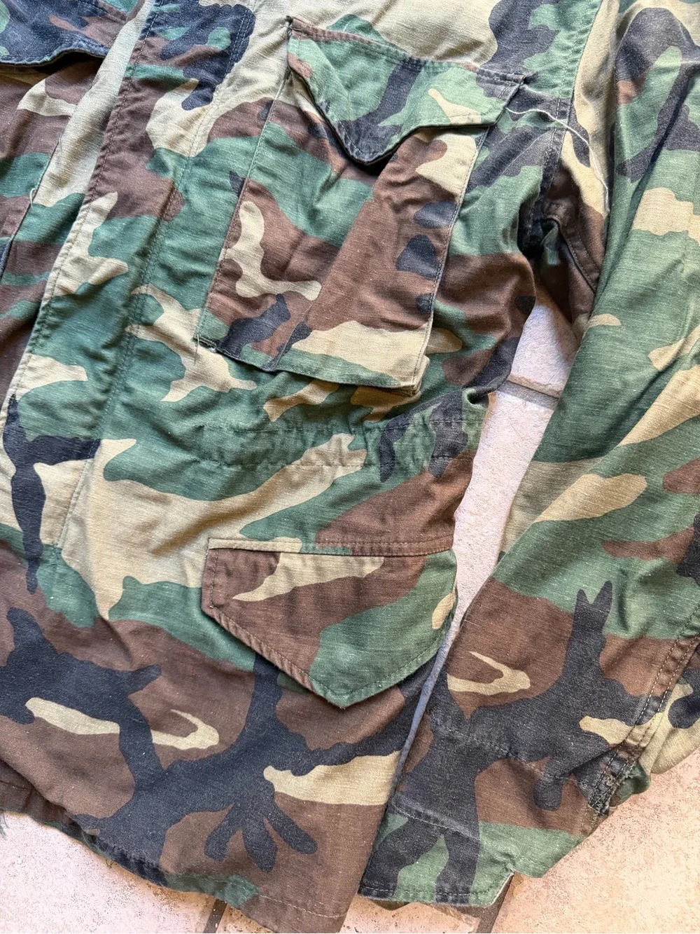 Men's Camouflage Field Jacket - Green Camo